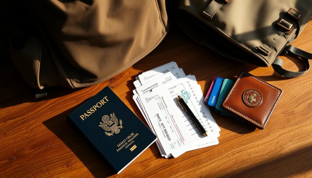 Dokumente und Geldmittel für Pilger