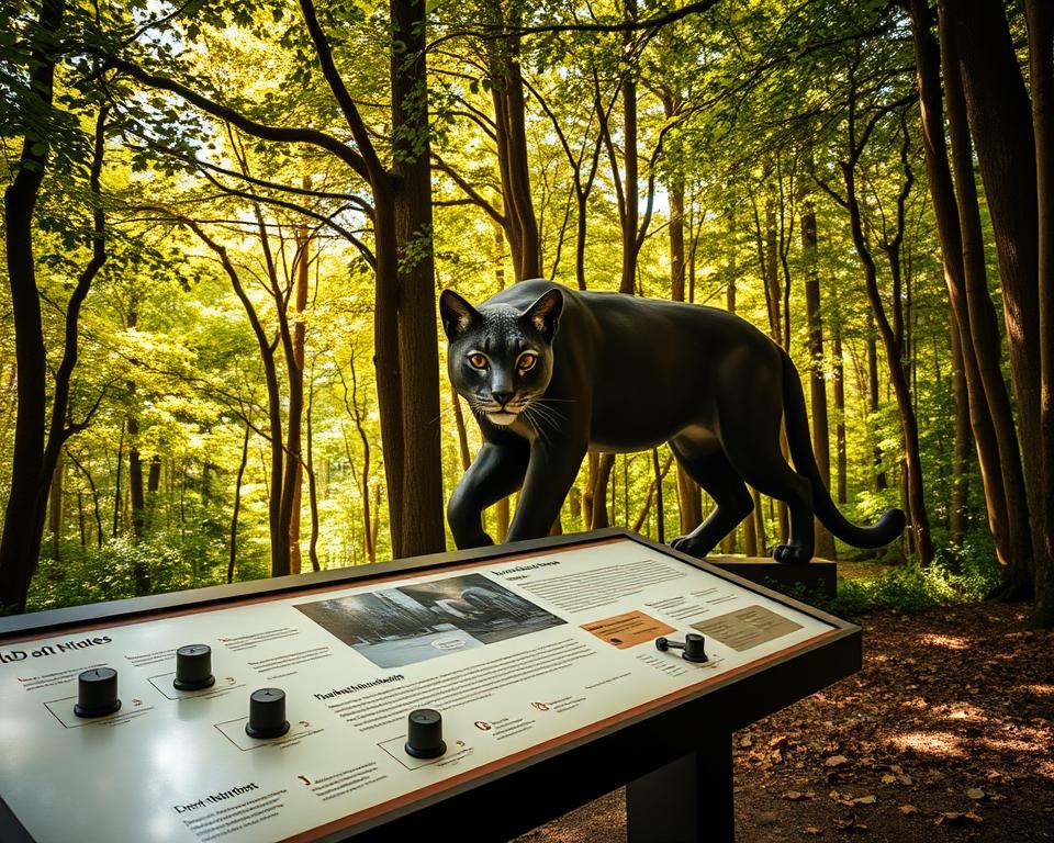 Interaktive Wildkatzen-Informationstafel