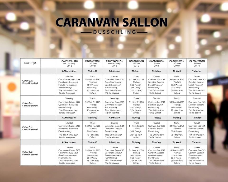 Caravan Salon Tickets Übersicht