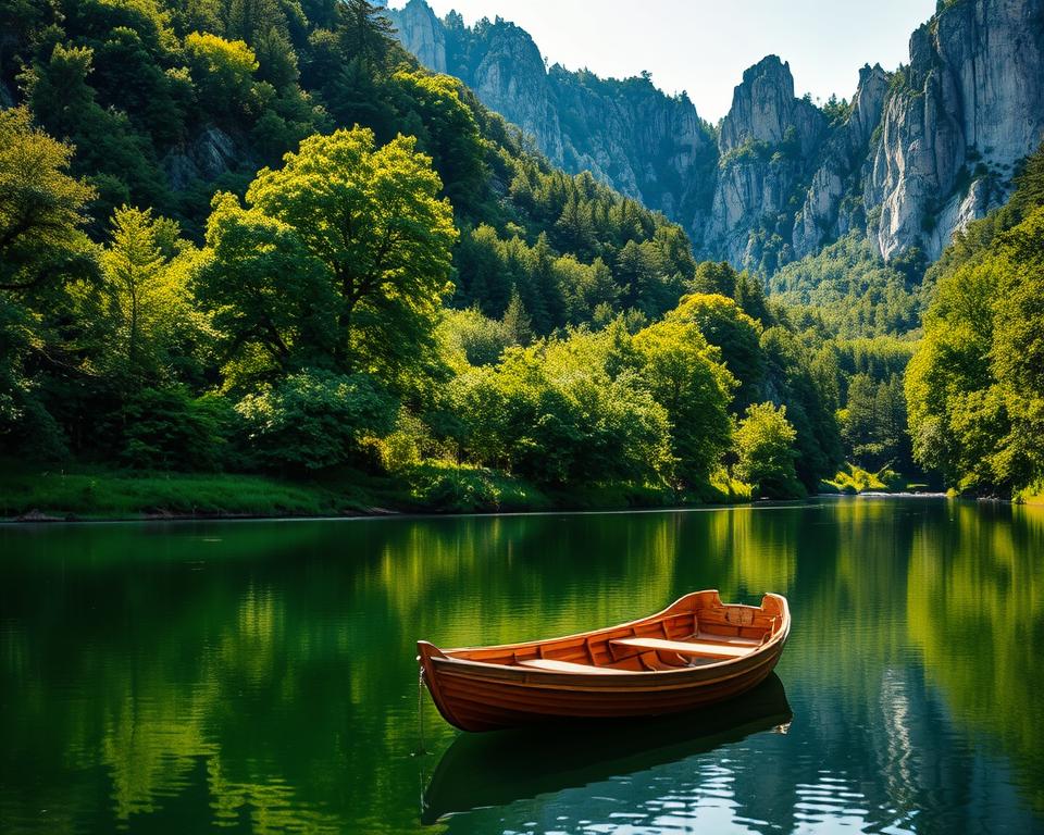 Kamnitz Flusslandschaft Kahnfahrt