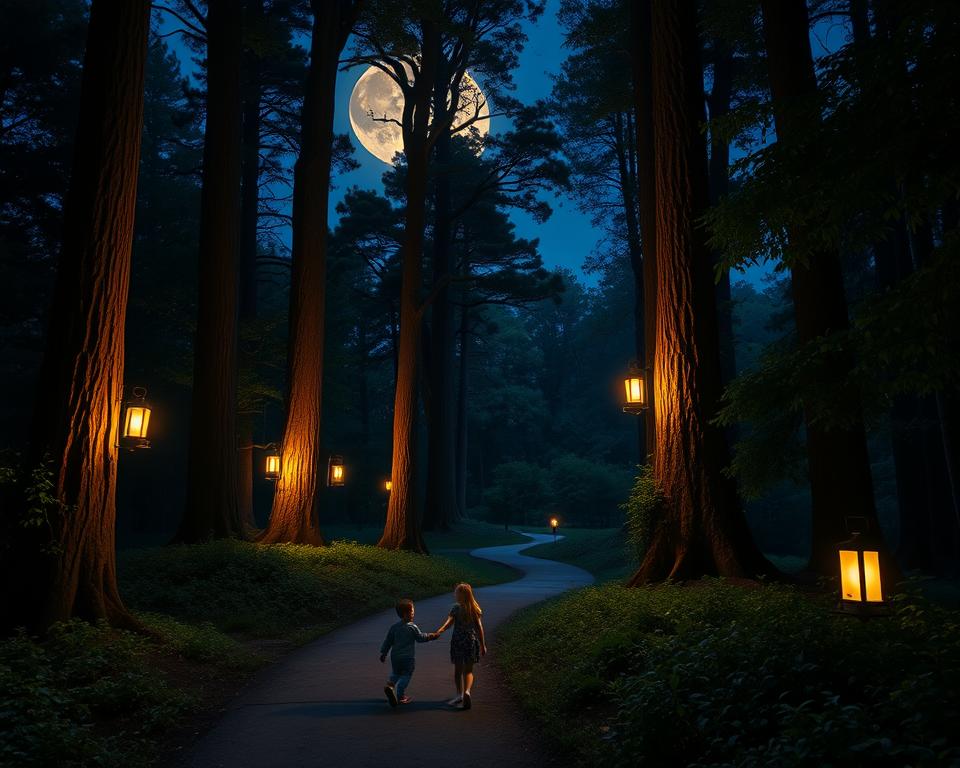 Kindgerechte Wanderwege bei Nacht