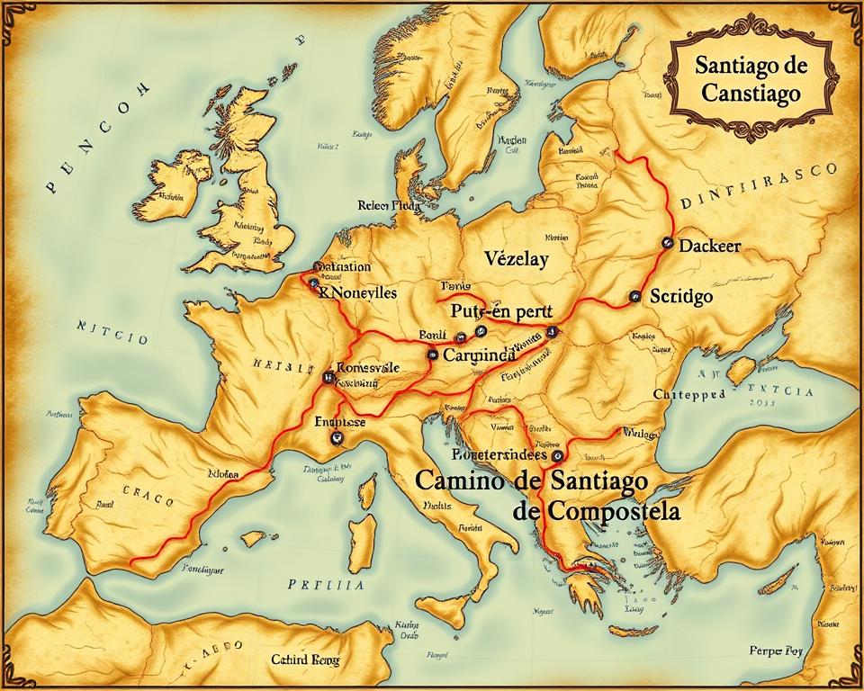 Startpunkte Jakobsweg in Europa Startpunkte Jakobsweg in Europa