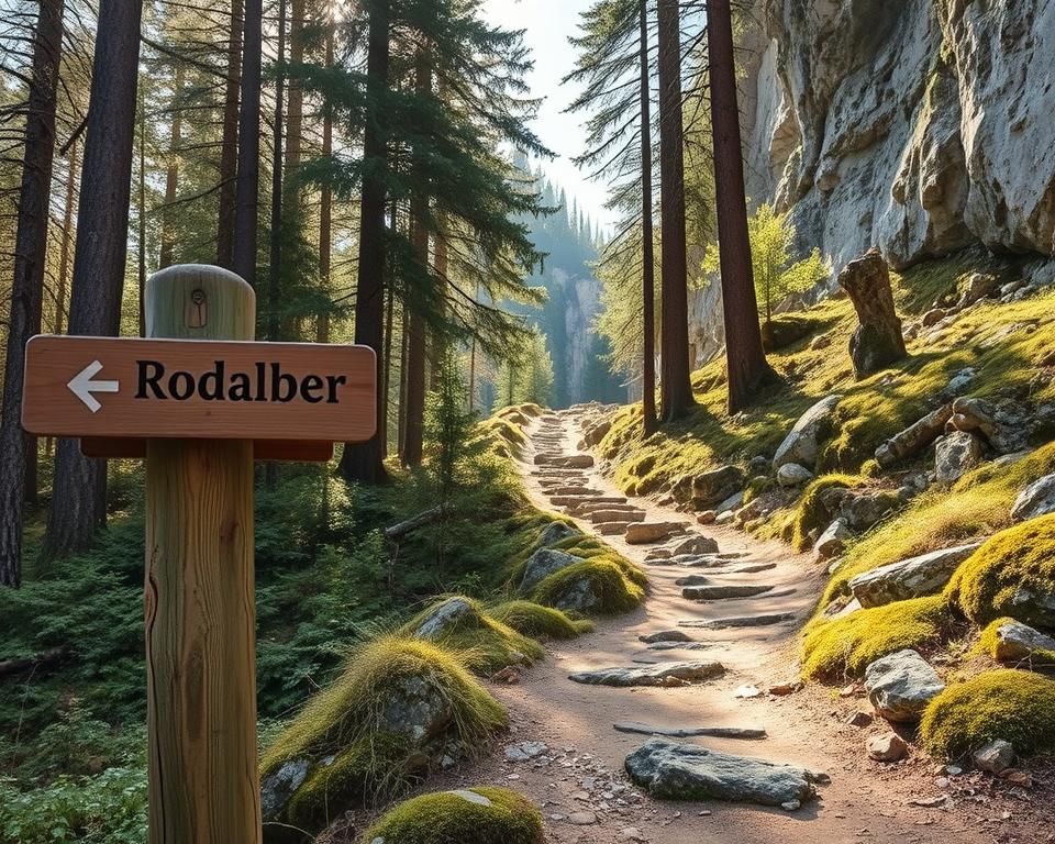 Wegmarkierung Felsenwanderweg Navigation