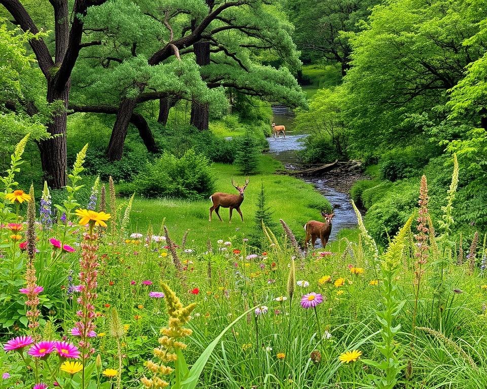 Wildtiere und heimische Pflanzen im Naturpark