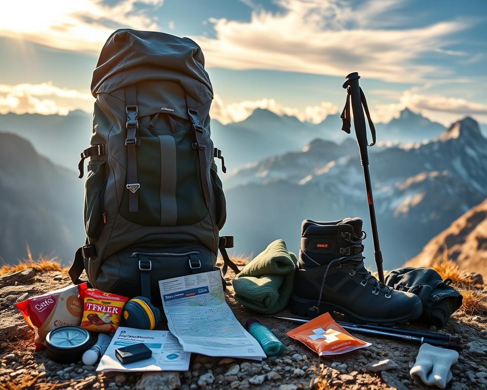 Wanderausrüstung für Alpine Touren