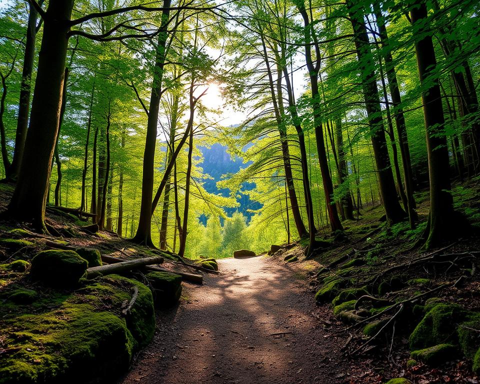 Wanderweg im Uttewalder Grund Wanderweg im Uttewalder Grund