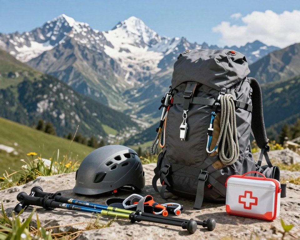 Sicherheitsausrüstung für Bergwanderungen