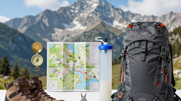 ausrüstung für bergwanderung